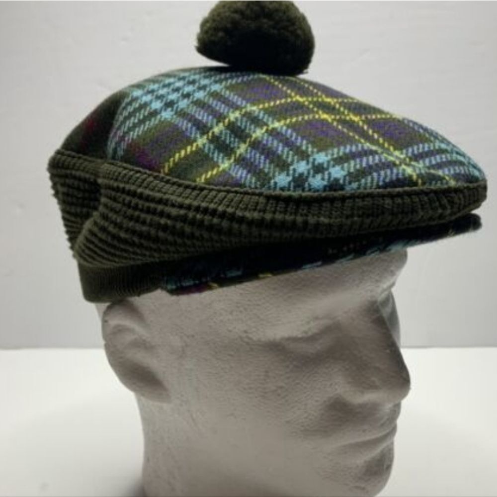 Vintage Dunn & Co Great Britain The Links County Cap Royal Stewart